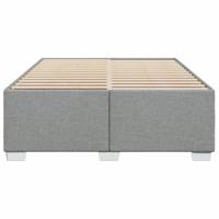 Bedframe zonder matras stof lichtgrijs 140x190 cm - thumbnail