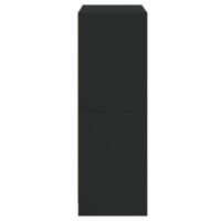 Hoge kast met deuren 68x37x109 cm bewerkt hout zwart - thumbnail