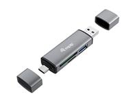 Equip 245460 geheugenkaartlezer USB 3.2 Gen 1 (3.1 Gen 1) Type-A/Type-C Grijs - thumbnail