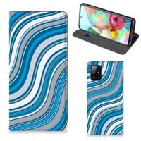 Samsung Galaxy A71 | Hoesje met Magneet | Waves Blue - thumbnail