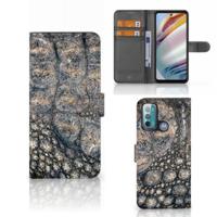 Motorola Moto G60 | Telefoonhoesje | Met pasjeshouder | Krokodillenprint - thumbnail