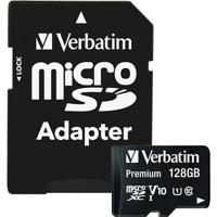 Verbatim Premium microSDXC-kaart 128 GB Class 10 Incl. SD-adapter - thumbnail