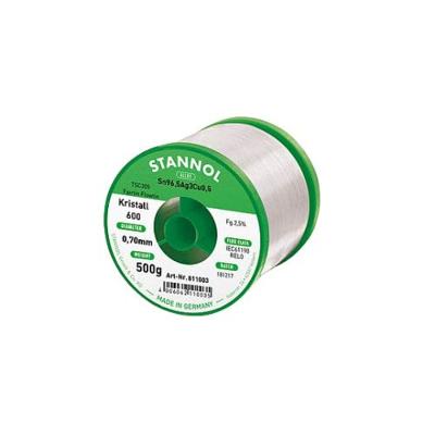 Stannol Kristall 600 Soldeertin, loodvrij Spoel Sn96,5Ag3Cu0,5 REL0 100 g 0.3 mm Stannol Kristall 600 Soldeertin, loodvrij Spoel Sn96,5Ag3Cu0,5 REL0 100 g 0.3 mm
