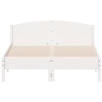 Bedframe zonder matras massief grenenhout wit 160x200 cm - thumbnail