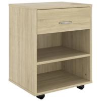 VidaXL Rolkast 46x36x59 cm bewerkt hout sonoma eikenkleurig - thumbnail