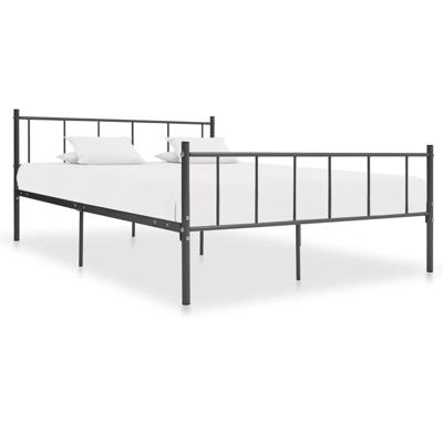 vidaXL Bedframe metaal grijs 200x200 cm