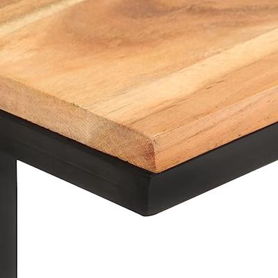 VidaXL Bijzettafels 2 st 31,5x24,5x64,5 cm massief acaciahout