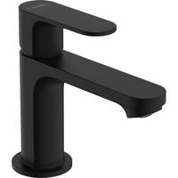 Hansgrohe Wastafelmengkraan Rebris S Eengreeps 80 CoolStart EcoSmart+ Met Trekwaste Mat Zwart - thumbnail