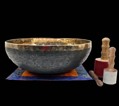 Klankschaal Ishana Zwart/Goudkleurig (43 cm)