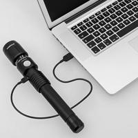 Maximus Maximus M-FL-006B-BL-H Zaklamp werkt op een accu LED Met riemclip, Met USB-poort 1200 lm - thumbnail