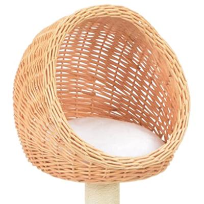 VidaXL Kattenkrabpaal met sisal krabpaal natuurlijk wilgenhout