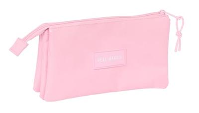 Pennenetui met 3 vakken Real Madrid C.F. Roze 22 x 12 x 3 cm