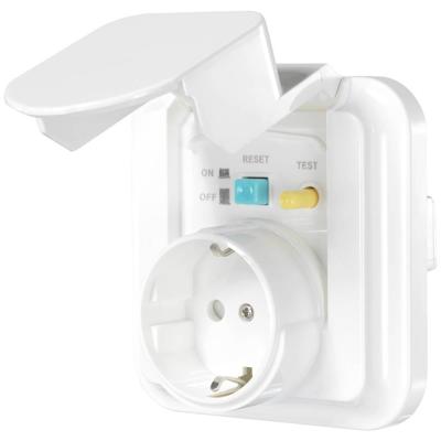 Sygonix SY-5775152 1-voudig Aardlekcontact (onderbouw) Aanraakbeveiliging IP44 Wit