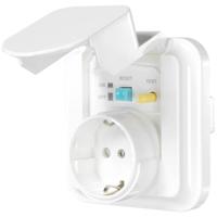 Sygonix SY-5775152 1-voudig Aardlekcontact (onderbouw) Aanraakbeveiliging IP44 Wit - thumbnail