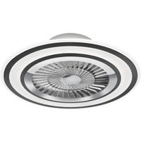 LED Plafondlamp met Ventilator - Plafondventilator - Trion Figon - 36W - Afstandsbediening - Aanpasbare Kleur - Dimbaar - Rond - Mat Zwart - Kunststof - thumbnail