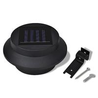 VidaXL Solar buitenlampset 6 stuks zwart - thumbnail