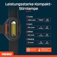 Ledlamp voor op het hoofd Nebo Einstein™ 1000 Flex 1000 Lm - thumbnail