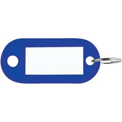 Sleutellabel Pavo kunststof blauw 100 stuks