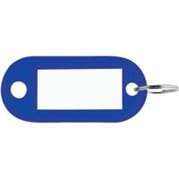 Sleutellabel Pavo kunststof blauw 100 stuks - thumbnail