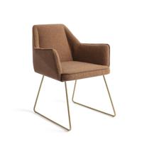 Jesper Home Eetkamerstoel 'Tome' Slide Gold, kleur Cinnamon Bun - thumbnail