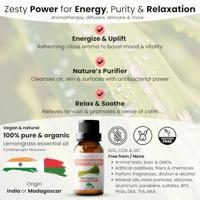 Citroengras (Lemongrass) etherische olie biologisch 10 ml - thumbnail