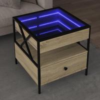 Salontafel met Infinity LED 50x50x51 cm sonoma eikenkleurig - thumbnail