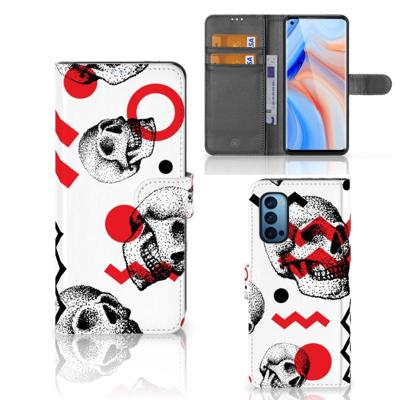 Telefoonhoesje met Naam OPPO Reno 4 Pro 5G Skull Red Telefoonhoesje met Naam OPPO Reno 4 Pro 5G Skull Red