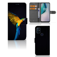 OnePlus Nord N10 | Telefoonhoesje | Met pasjeshouder | Papegaai - thumbnail