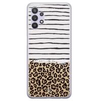 Samsung Galaxy A32 5G siliconen hoesje - Leopard lines - thumbnail