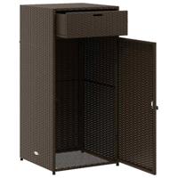 Tuinkast 55x55x111 cm poly rattan bruin - thumbnail