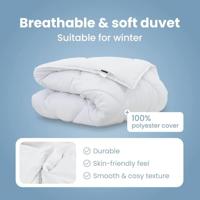 VidaXL Winter dekbed wit 240 x 222 x 5 cm polyester - thumbnail