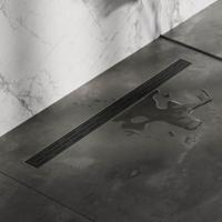 Brauer StanDrain Douchegoot Zwart Flens Inclusief Kunststof Sifon En Haarfilter Brauer - thumbnail