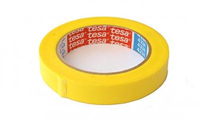 Tesa Precisie afplaktape | glad | geel | lengte 50 m | breedte 19 mm | wiel | 8 stuks - 04334-00000-00 04334-00000-00