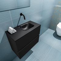 MONDIAZ ADA 60cm toiletmeubel urban. LEX wastafel urban rechts zonder kraangat - thumbnail