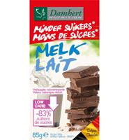 Damhert Minder Suikers Chocoladetablet Melk - thumbnail