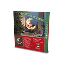 Raamsilhouet Kerstman 20 LED 36x39cm - thumbnail