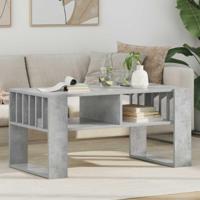 Salontafel Beton Grijs 92 x 49,5 x 45 cm Bewerkt hout - thumbnail