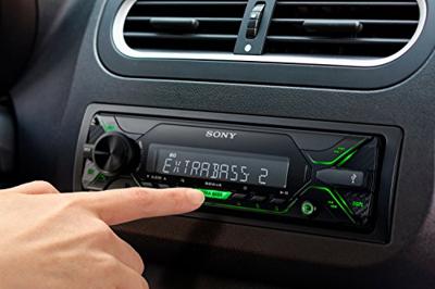 Sony DSX-A212UI MP3 autoradio (met extra bass, USB, AUX aansluiting en iPod/iPhone Control functie) verlichting: groen