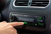 Sony DSX-A212UI MP3 autoradio (met extra bass, USB, AUX aansluiting en iPod/iPhone Control functie) verlichting: groen - thumbnail