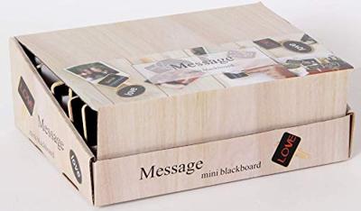 Houten schrijfbordje met knijper 7x7cm