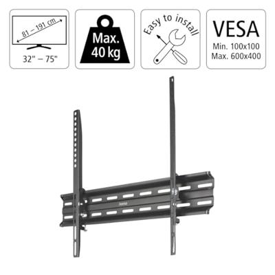 Hama 00220814 TV-beugel Geïntegreerde waterpas 81,3 cm (32) - 177,8 cm (70) Kantelbaar