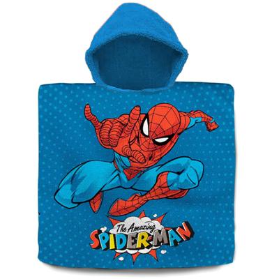 Spiderman Badponcho 60x120 cm Katoen/Rood/Blauw
