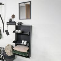 Schoenenkast Oscar-3 Zwart - thumbnail