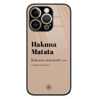 iPhone 14 Pro glazen hardcase - Hakuna Matata - thumbnail