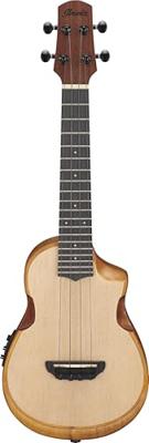 Ibanez AUC10E Open Pore Natural elektrisch-akoestische concert ukelele met gigbag - thumbnail