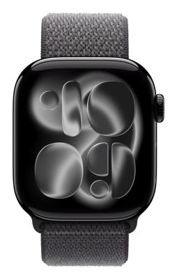 Apple Watch Band - Geweven sportbandje - 42 mm - Donkergrijs - Eén maat voor de meeste polsen