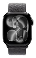 Apple Watch Band - Geweven sportbandje - 42 mm - Donkergrijs - Eén maat voor de meeste polsen - thumbnail