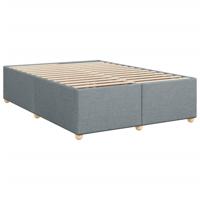 Boxspring met matras stof lichtgrijs 160x200 cm - thumbnail