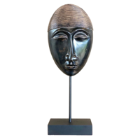 Ornament polystone - ornament Chamon, rond - ornament bruin - thumbnail