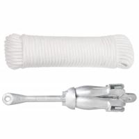 VidaXL Anker met touw inklapbaar 4 kg thermisch verzinkt gietijzer - thumbnail